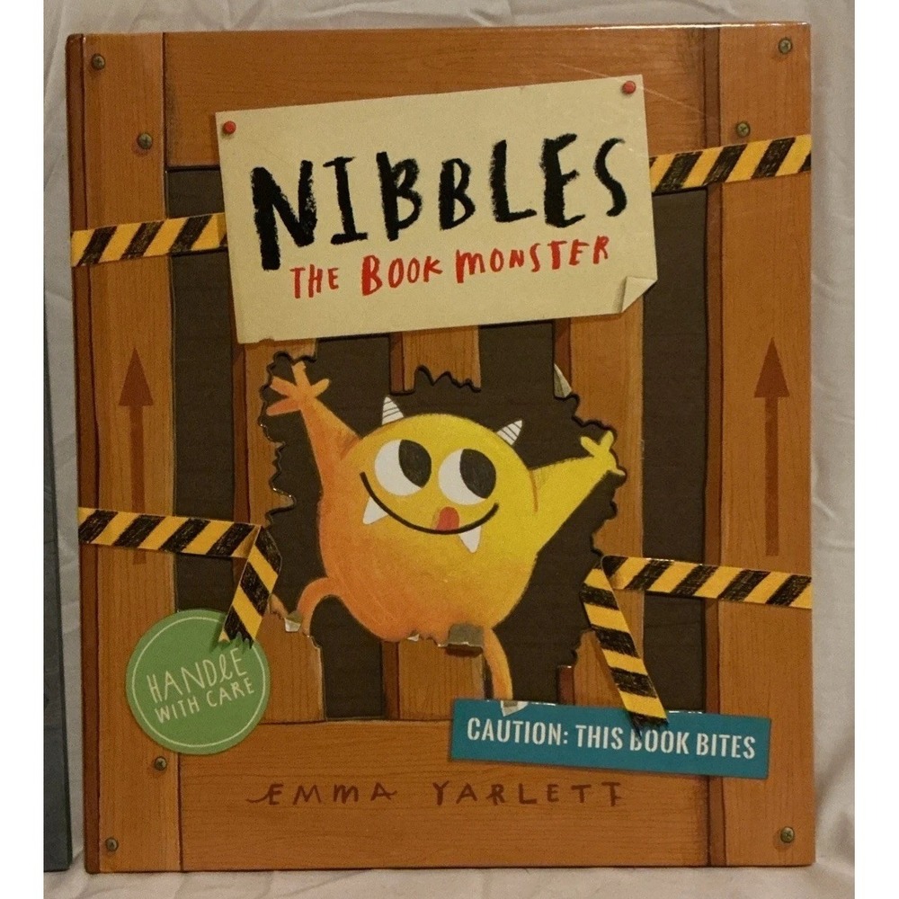 Nibbles The Book Monster Books Flaps Funny Bedtime Kids Hardback, Lot Of 2 - Picture 3 of 13